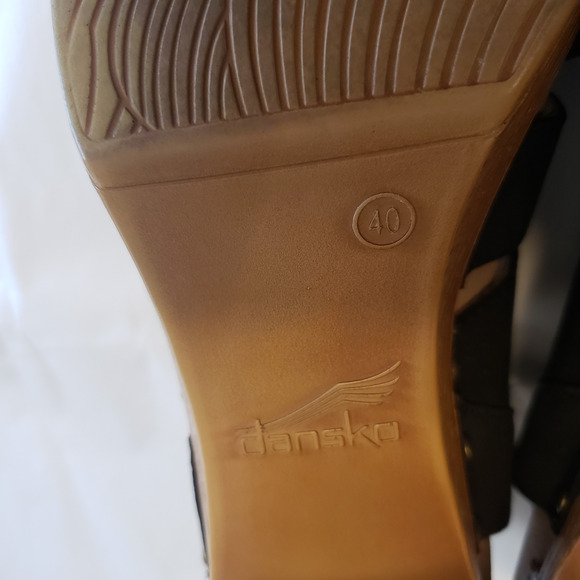 Dansko Black and Brown Women Sandals - Picture 13 of 15
